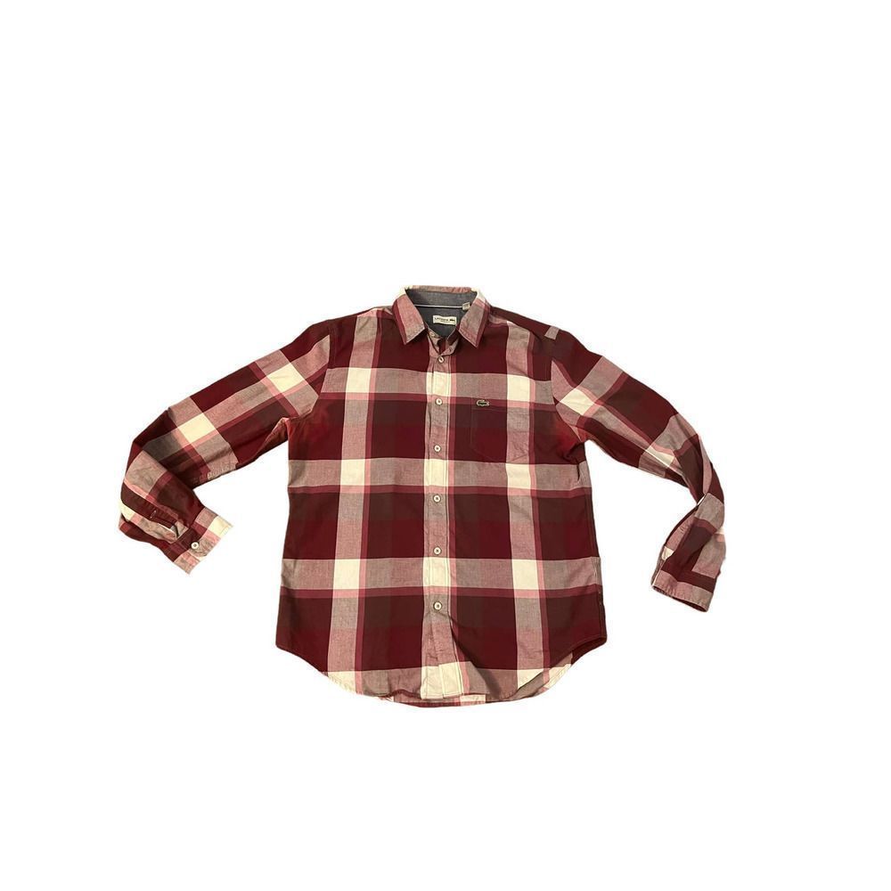LaCoste Red Mens Medium Button Down Shirt in good condition